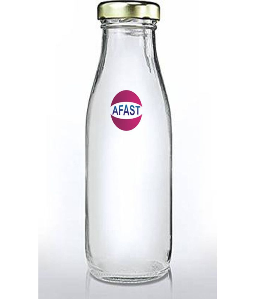     			Somil - Stylish Kitchen Storage & Serving Glass Bottle Transparent Water Bottle 300 mL ( Set of 1 )