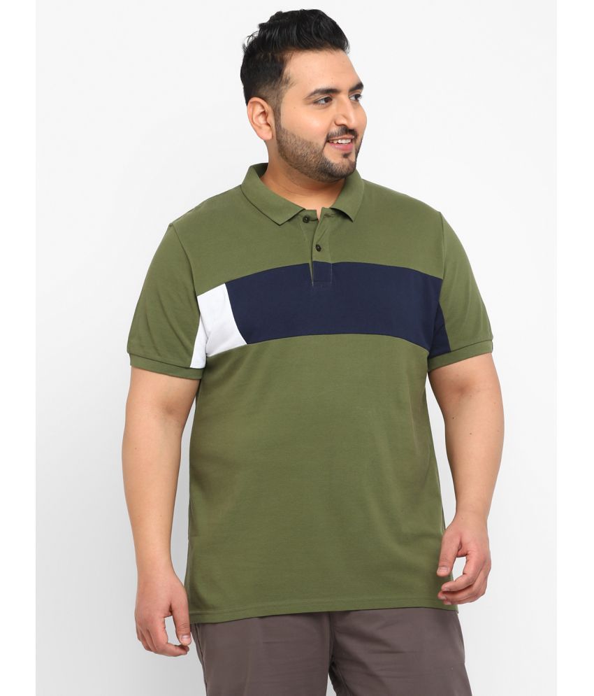     			Urbano Plus - Green Cotton Regular Fit Men's Polo T Shirt ( Pack of 1 )