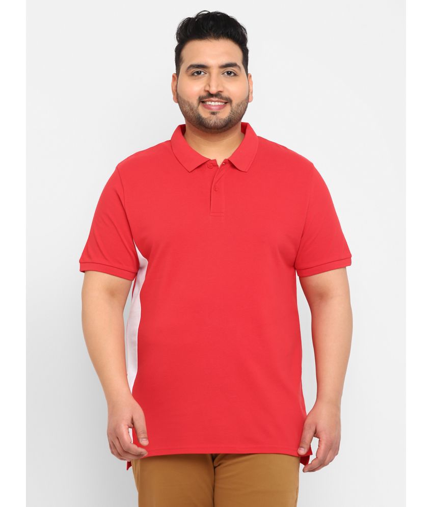     			Urbano Plus - Red Cotton Regular Fit Men's Polo T Shirt ( Pack of 1 )