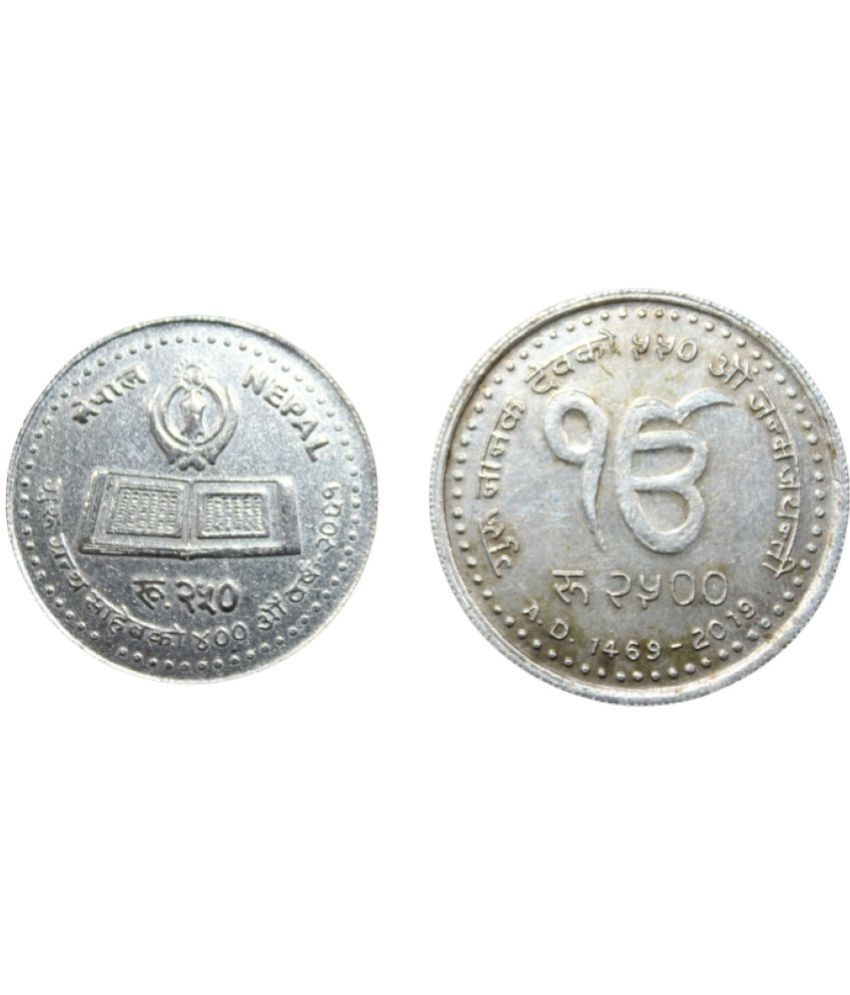     			newWay - (Set of 2) 250 and 2500 Rs. (1469-2019) 2 Numismatic Coins