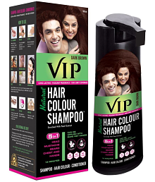VIP Hair Colour Shampoo - Dark Brown Permanent Hair Color 180ml