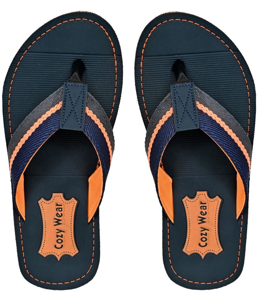     			Cozy Wear - Blue Men's Thong Flip Flop