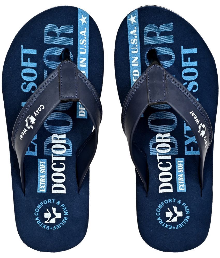     			Cozy Wear - Blue Men's Thong Flip Flop