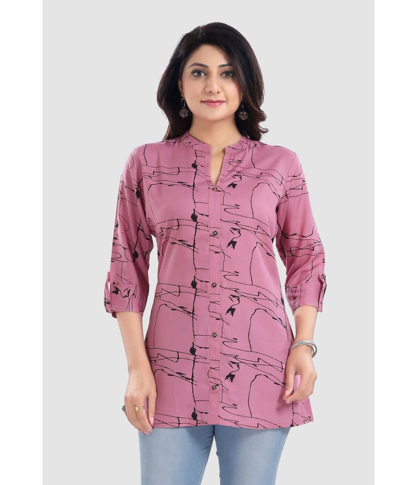     			Meher Impex - Pink Cotton Women's Straight Kurti ( Pack of 1 )