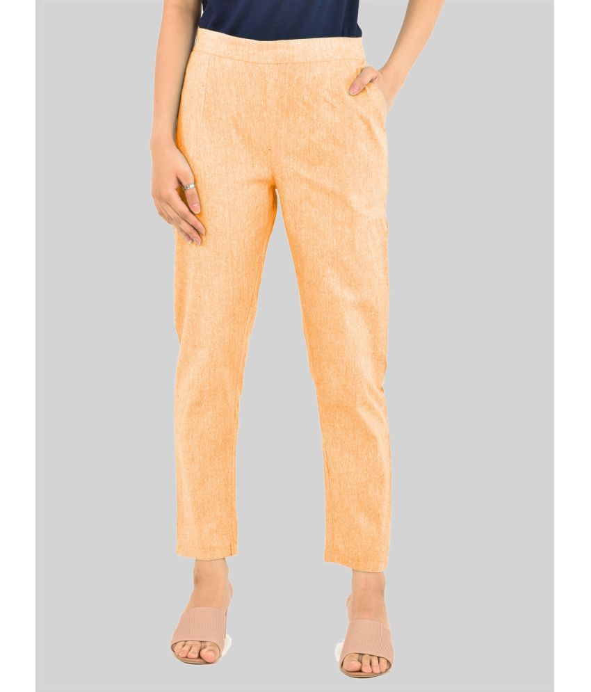     			QuaClo - Orange Cotton Regular Women's Formal Pants ( Pack of 1 )