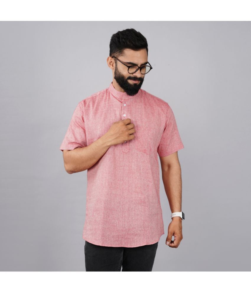     			QuaClo - Pink Cotton Men's Regular Kurta ( Pack of 1 )