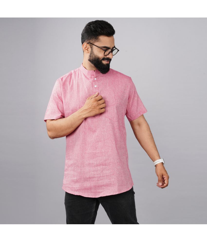     			QuaClo - Pink Cotton Men's Regular Kurta ( Pack of 1 )