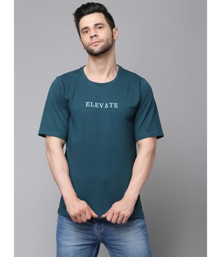     			Rigo - Green Cotton Blend Oversized Fit Men's T-Shirt ( Pack of 1 )