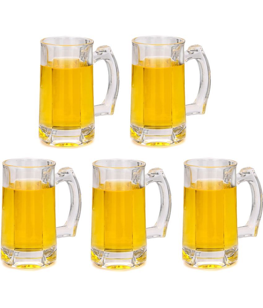     			Somil Beer Mug Glasses Set,  400 ML - (Pack Of 5)