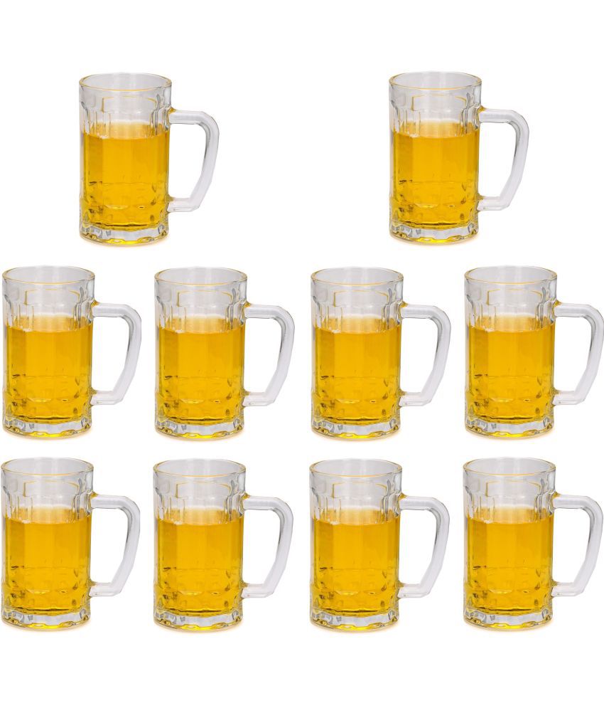     			Somil Beer Mug Glasses Set,  400 ML - (Pack Of 10)