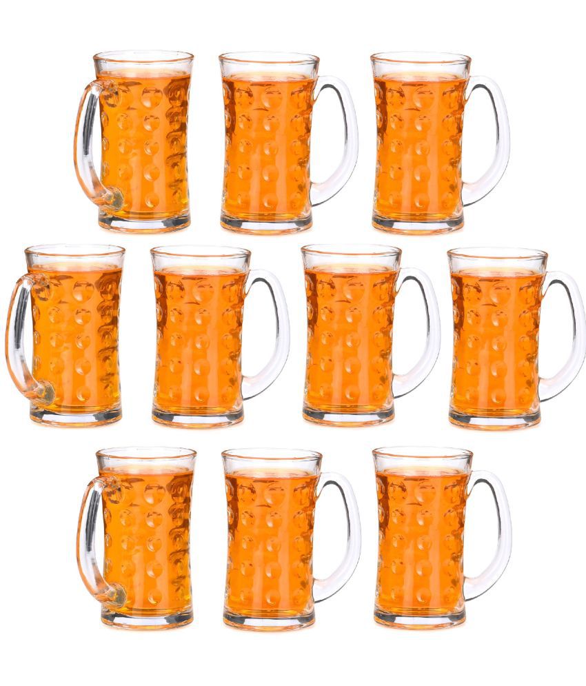     			Somil Beer Mug Glasses Set,  400 ML - (Pack Of 10)