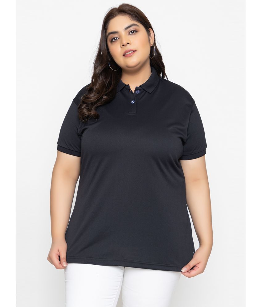     			YHA - Black Cotton Blend Regular Fit Women's T-Shirt ( Pack of 1 )