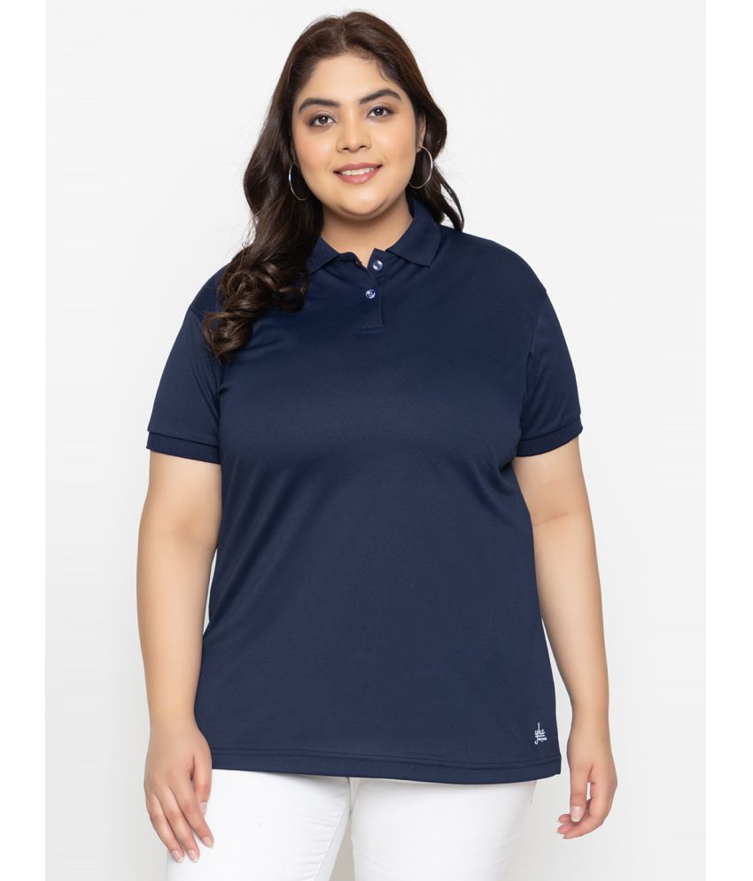     			YHA - Navy Cotton Blend Regular Fit Women's T-Shirt ( Pack of 1 )