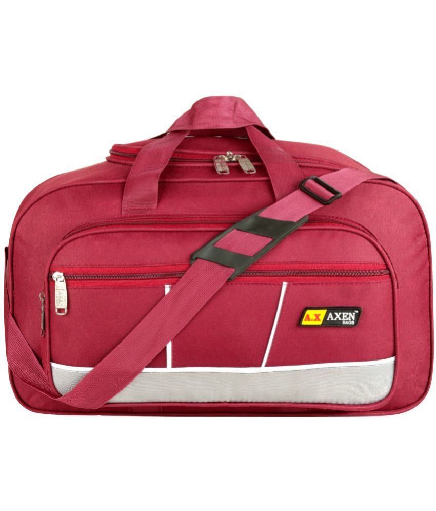     			AXEN BAGS - Maroon Polyester Duffle Bag