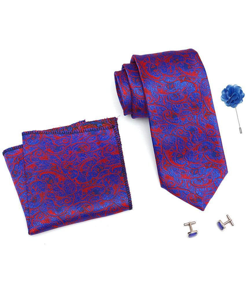     			Axlon Blue Floral Silk Necktie