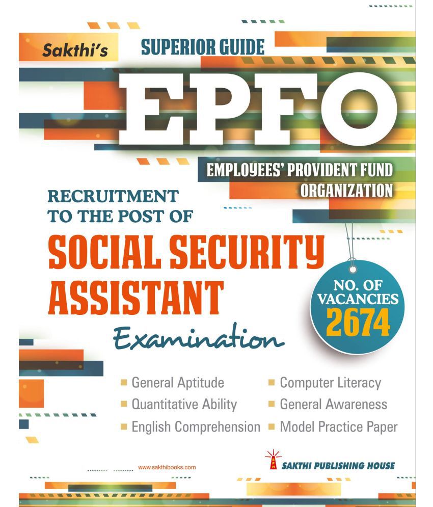     			EPFO (Employees Provident fund Organisation) Social Security Assistant Exam Book
