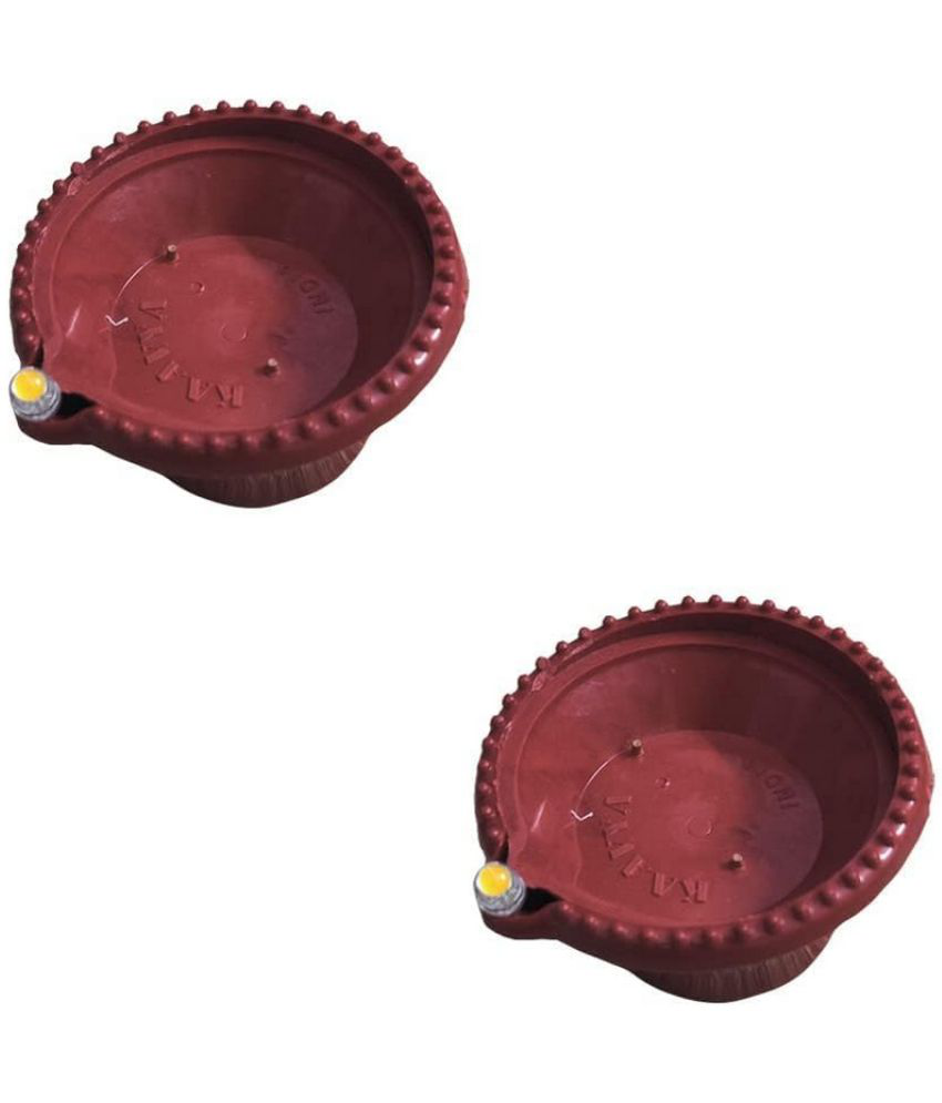     			Gearup - Brown Others Electric Diya ( Pack of 2 )