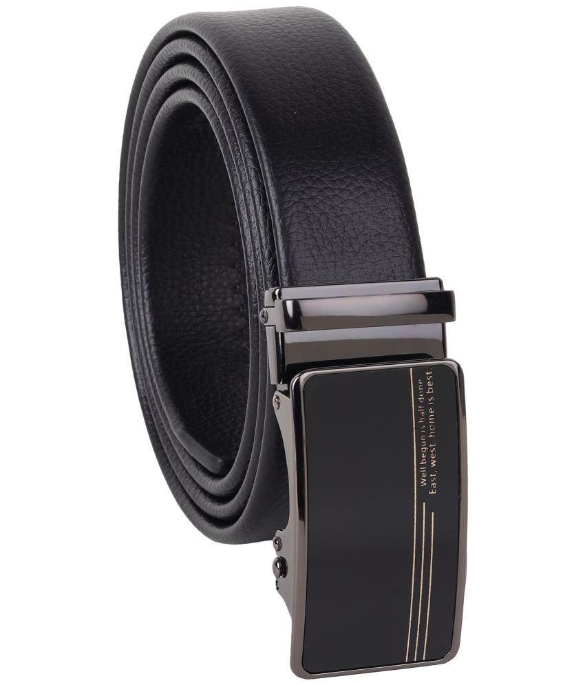     			Menfox - Black Faux Leather Men's Casual Belt ( Pack of 1 )