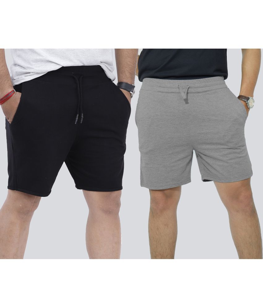     			Scrott Fitness - Multicolor Cotton Blend Men's Shorts ( Pack of 2 )