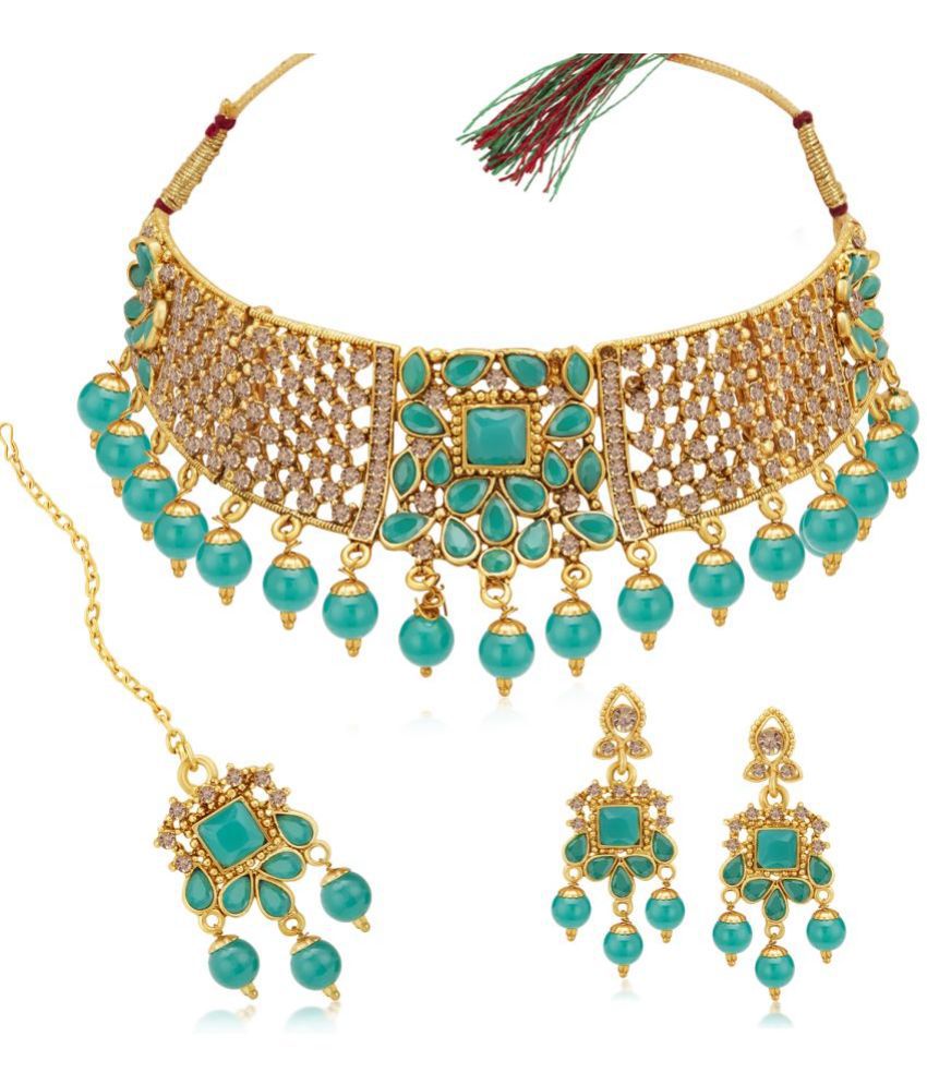     			Sukkhi - Blue Alloy Necklace Set ( Pack of 1 )