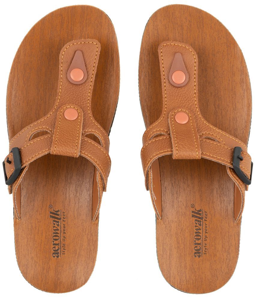     			Aerowalk - Tan Men's Leather Slipper