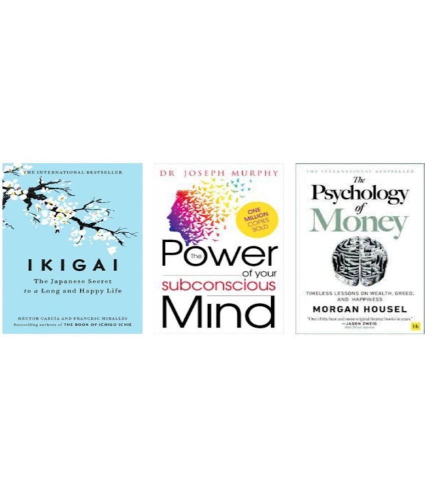     			(Combo of 3 books ) IKIGAI  ( Hardcover )+ Power Of Your Subconscious Mind +Psychology Of Money