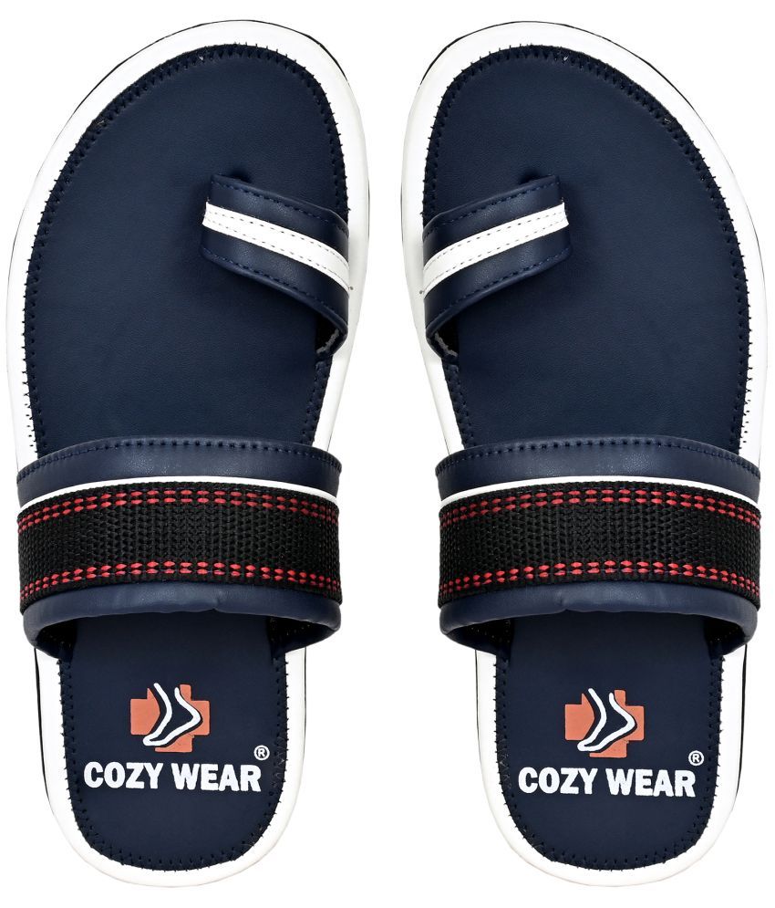     			Cozy Wear - Navy Blue Men's Thong Flip Flop