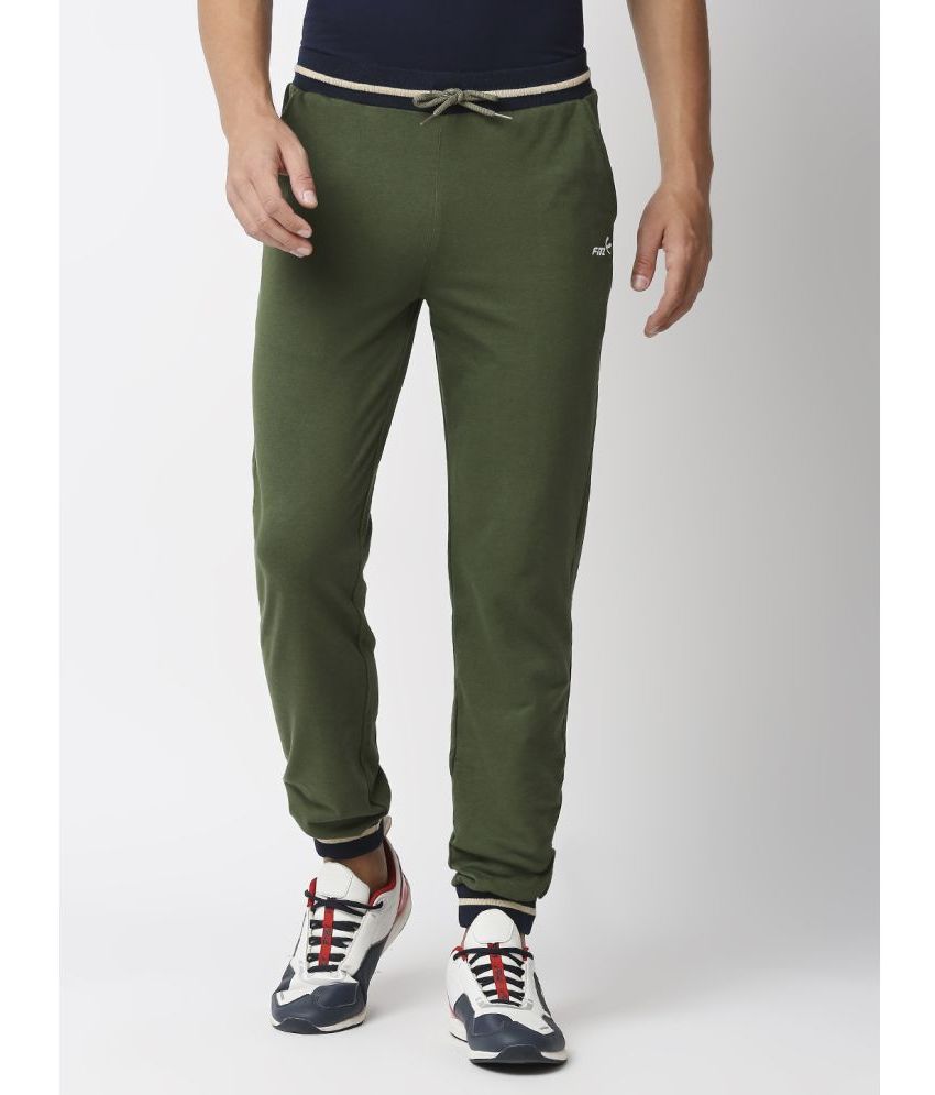     			Fitz - Green Cotton Blend Men's Joggers ( Pack of 1 )