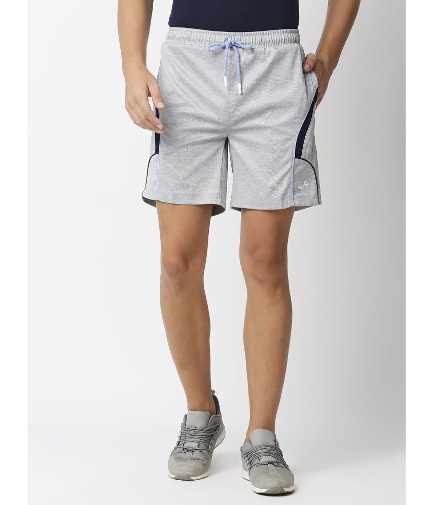     			Fitz - Grey Polyester Men's Shorts ( Pack of 1 )