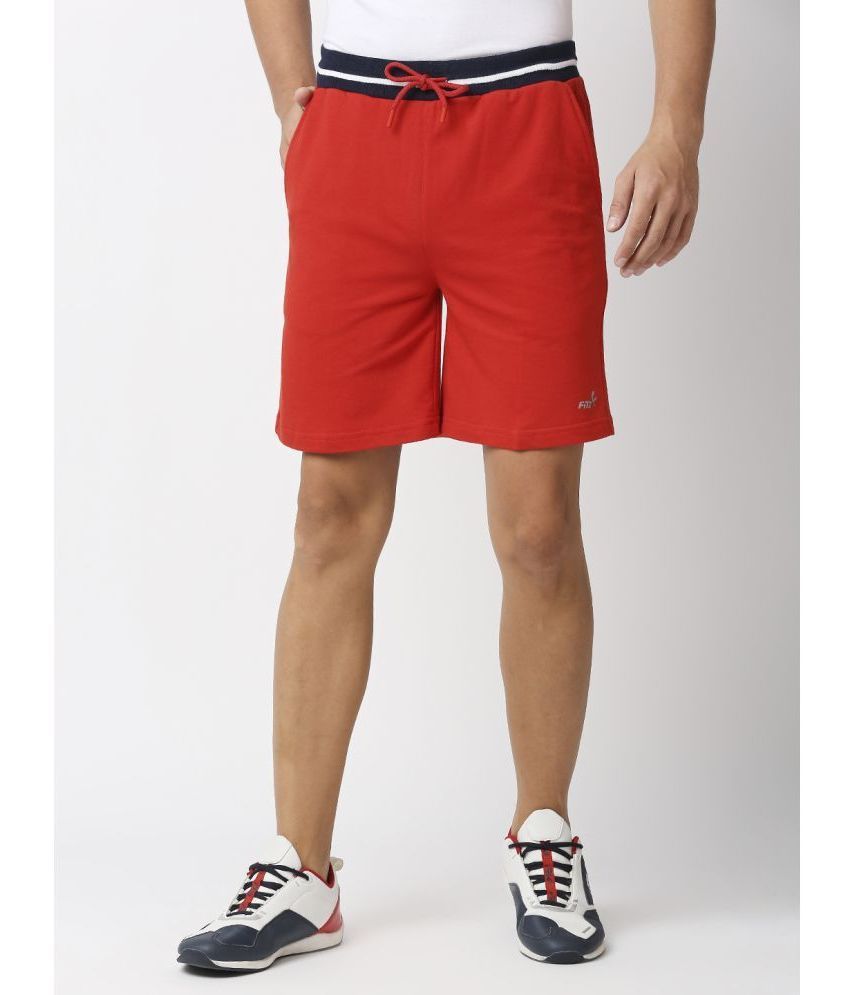     			Fitz - Red Cotton Blend Men's Shorts ( Pack of 1 )