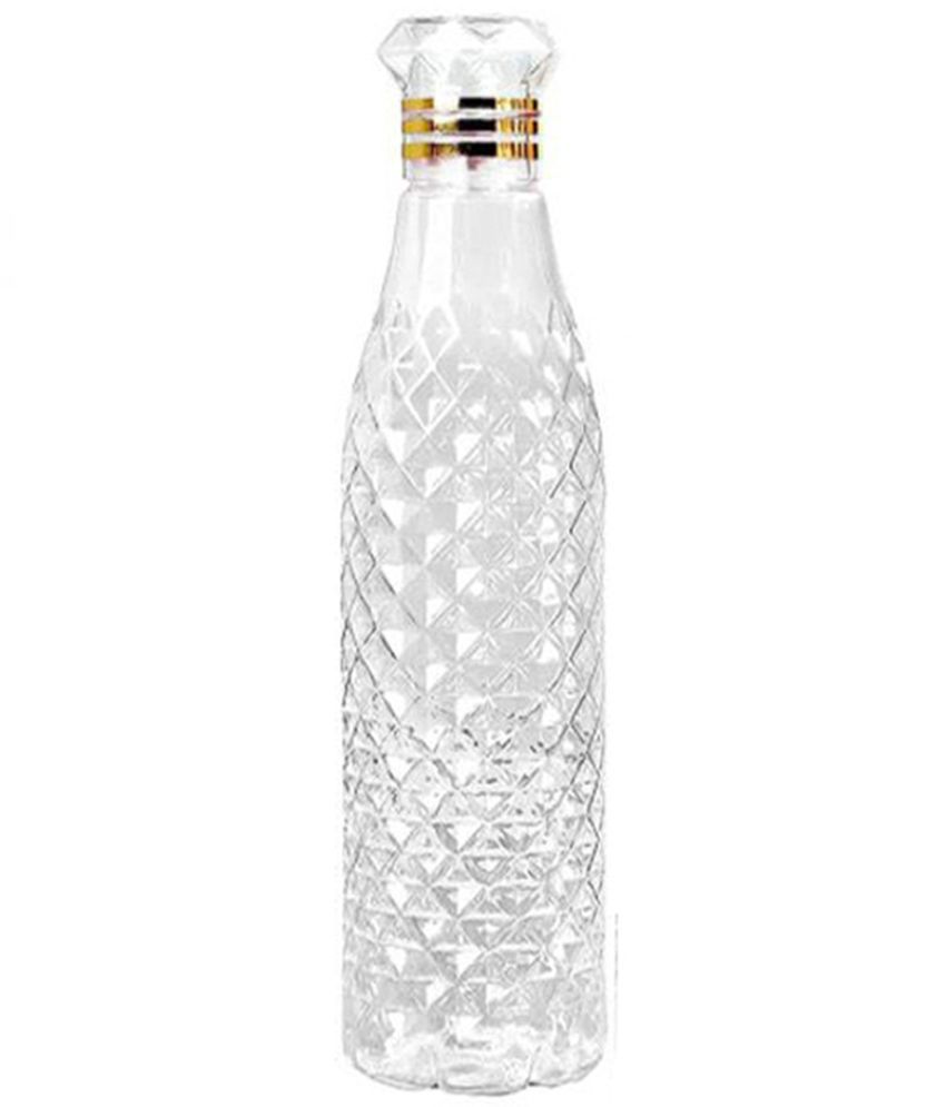     			Kitchen4U - Diamond primium water bottle for fridge Transparent Water Bottle 1000 ml mL ( Set of 1 )