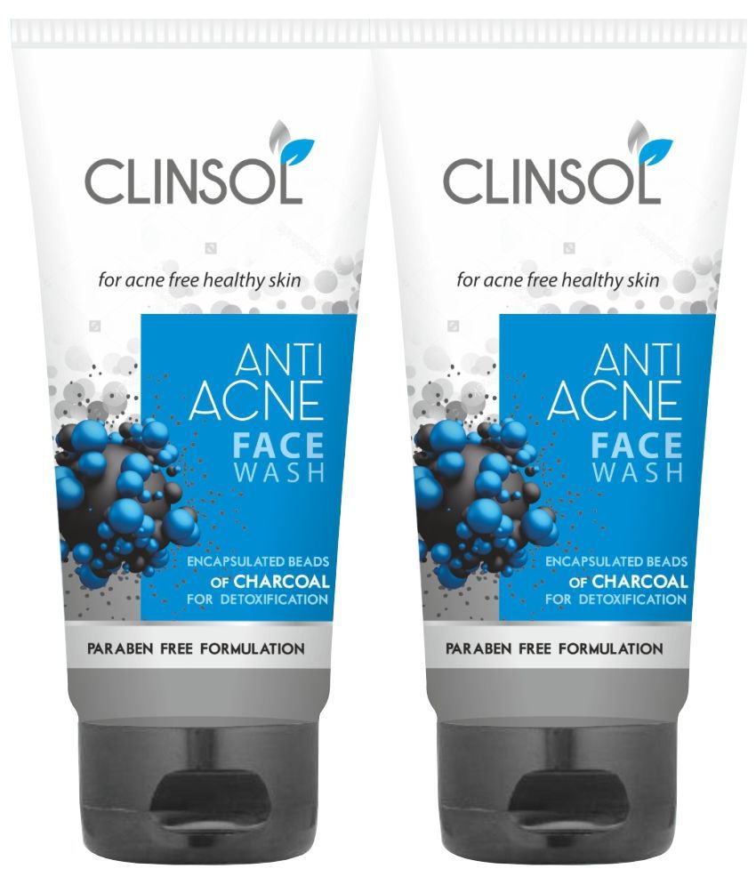     			Leeford 2pc Clinsol Anti Acne CHARCOAL Face Wash (70g Each)