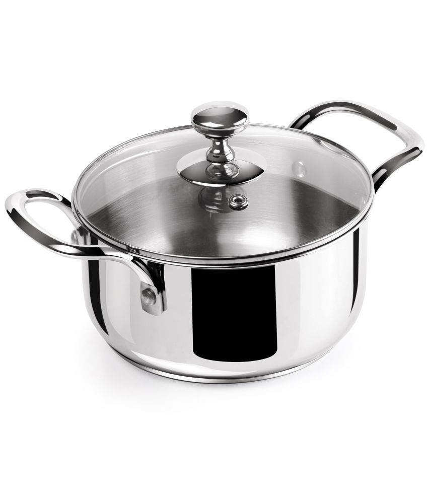     			Milton Pro Cook Stainless Steel Casserole With Glsss Lid (1.2 litre) Silver