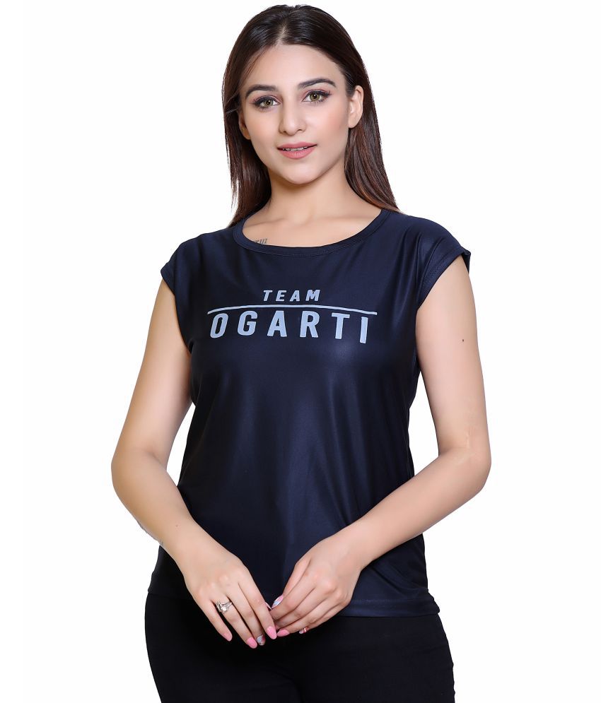    			Ogarti - Navy Lycra Regular Fit Women's T-Shirt ( Pack of 1 )