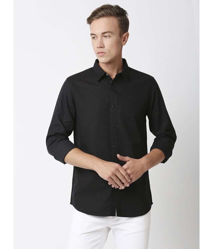     			Solemio - Black 100% Cotton Slim Fit Men's Casual Shirt ( Pack of 1 )