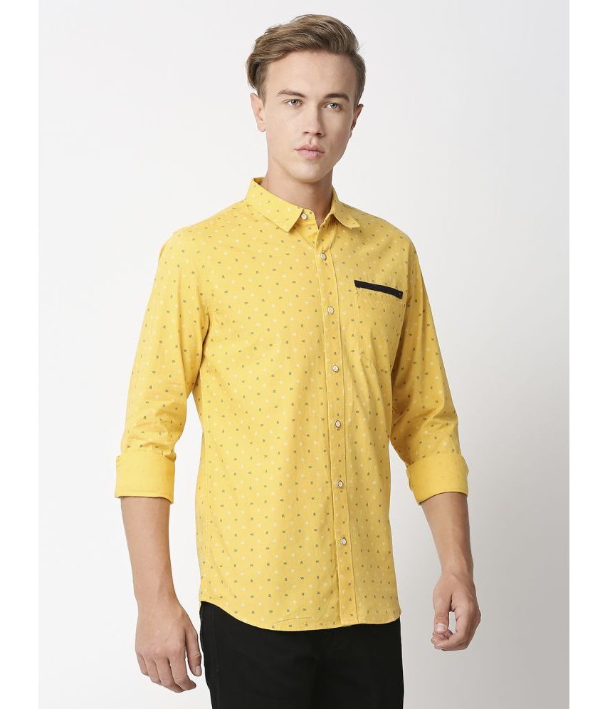     			Solemio - Yellow 100% Cotton Slim Fit Men's Casual Shirt ( Pack of 1 )