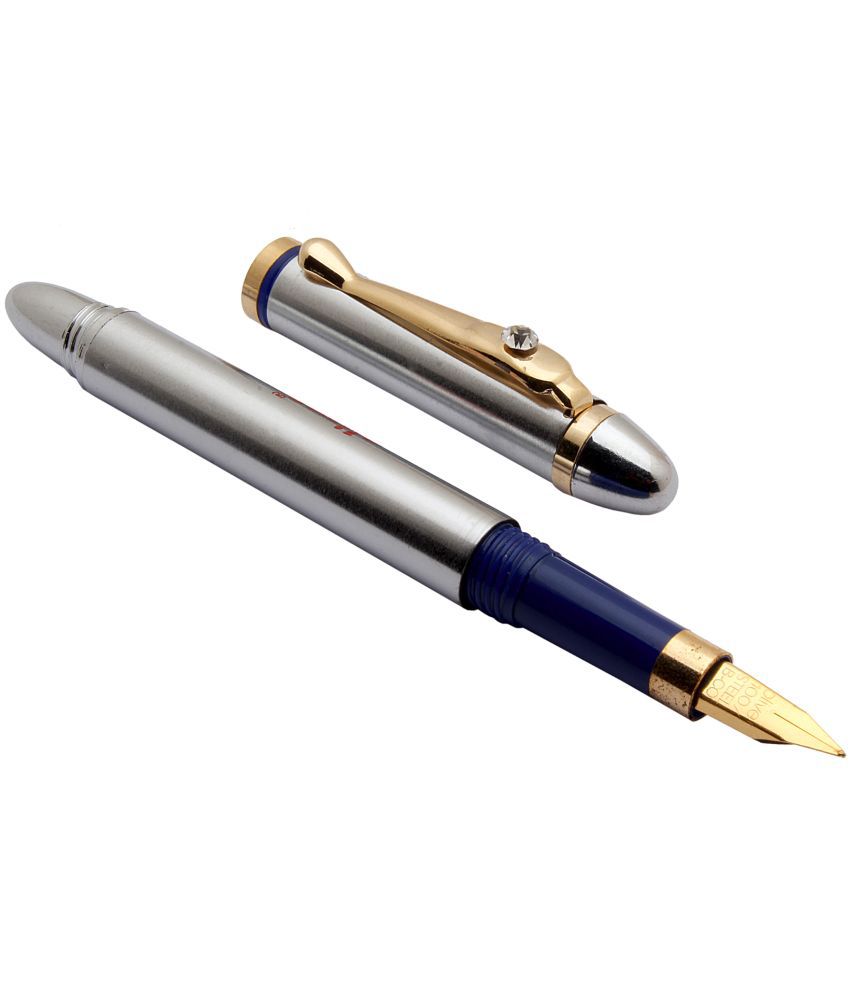     			Srpc Oliver Immortal Eyedropper Fountain Pen Stainless Steel With Gold Trims