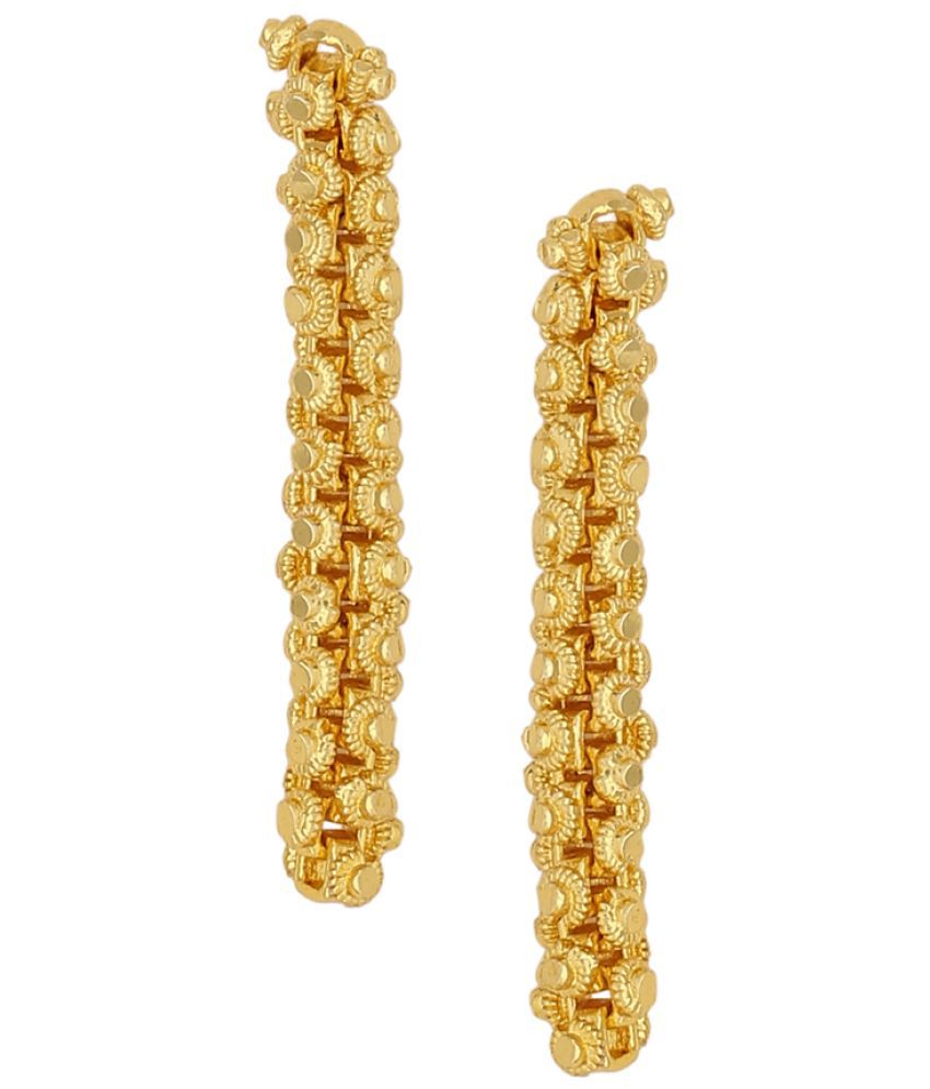     			VIRAASI - Golden Drop Earrings ( Pack of 1 )