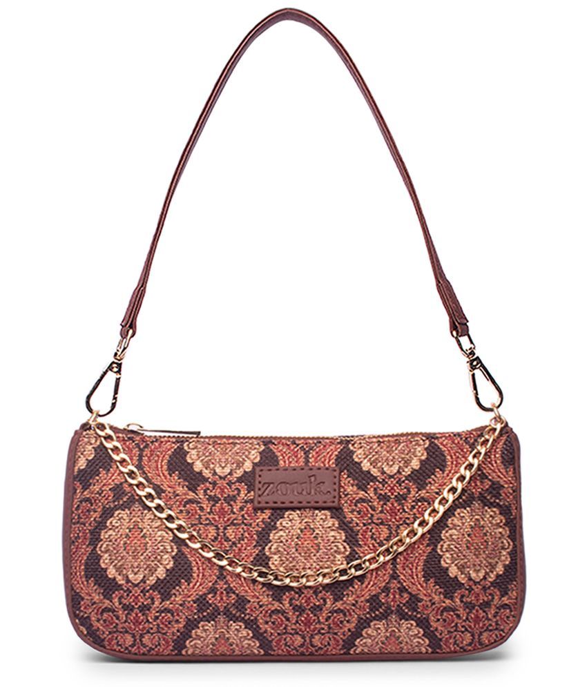     			Zouk - Brown Jute Shoulder Bag