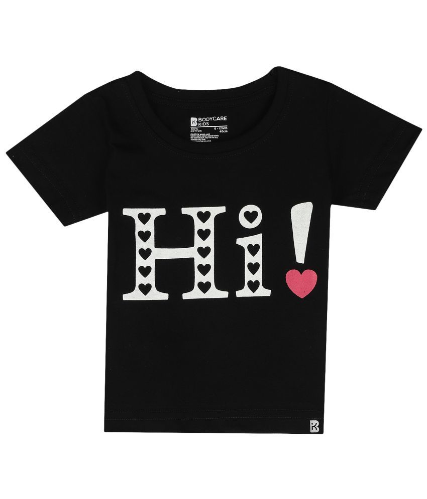     			Bodycare - Black Cotton Girls T-Shirt ( Pack of 1 )