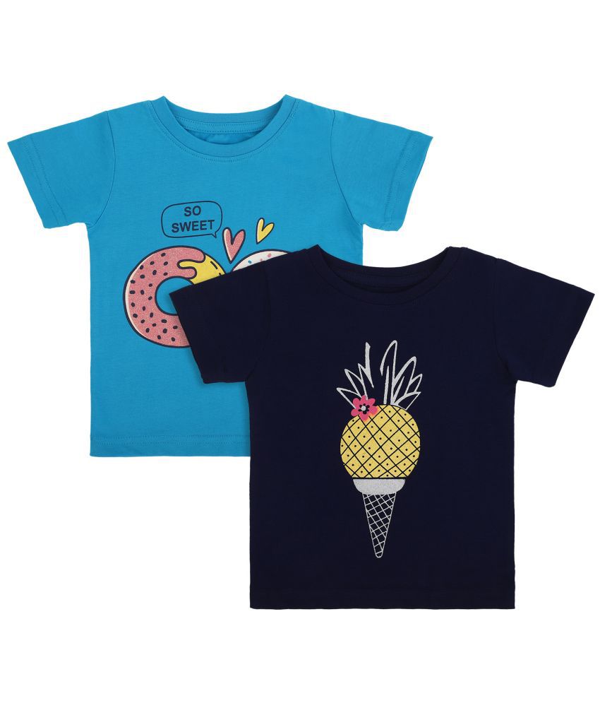     			Bodycare - Blue Cotton Girls T-Shirt ( Pack of 2 )