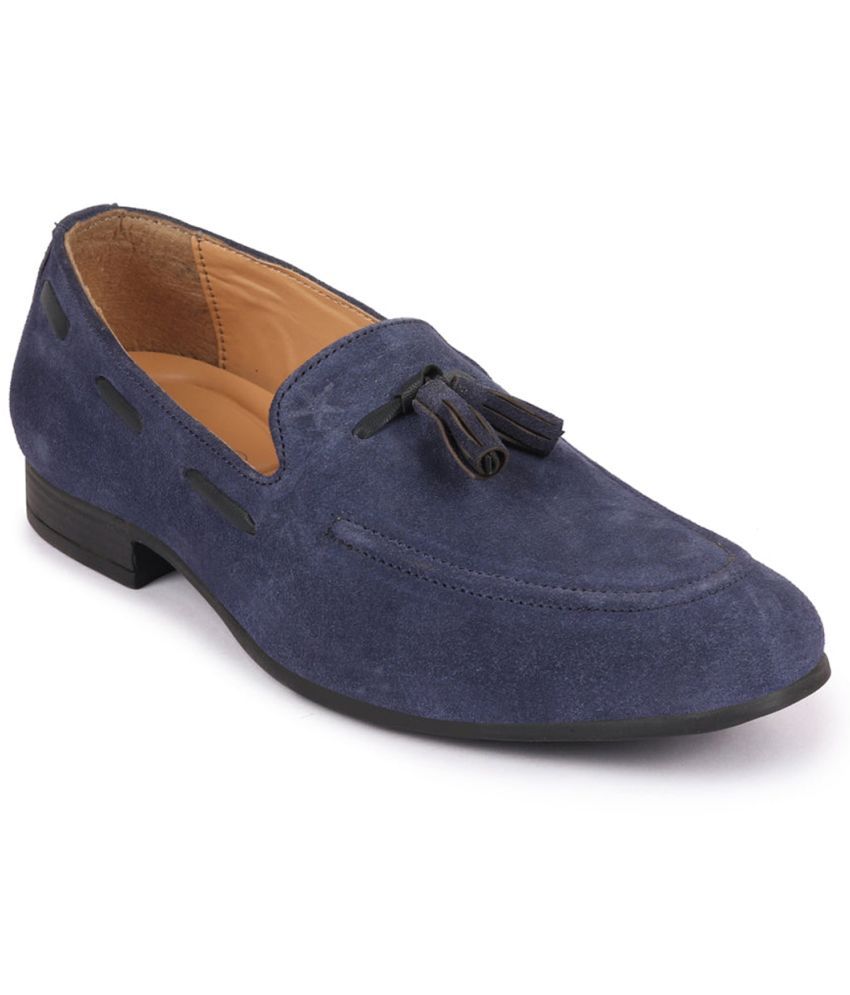     			Fausto - Navy Blue Men's Tassel