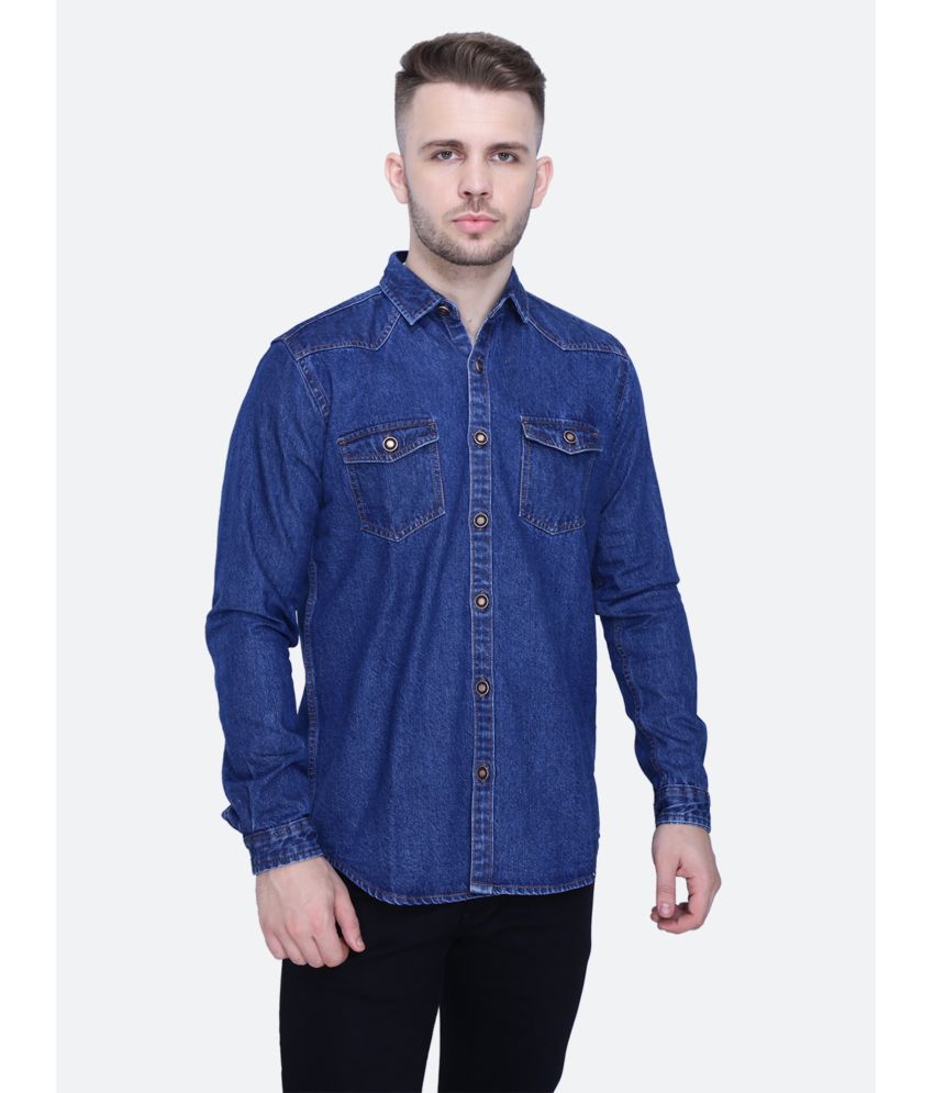     			Kuons Avenue - Blue 100% Cotton Slim Fit Men's Casual Shirt ( Pack of 1 )