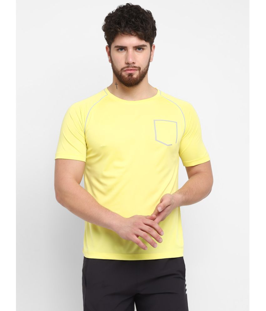     			OFF LIMITS - Yellow Polyester Regular Fit Men's Sports T-Shirt ( Pack of 1 )