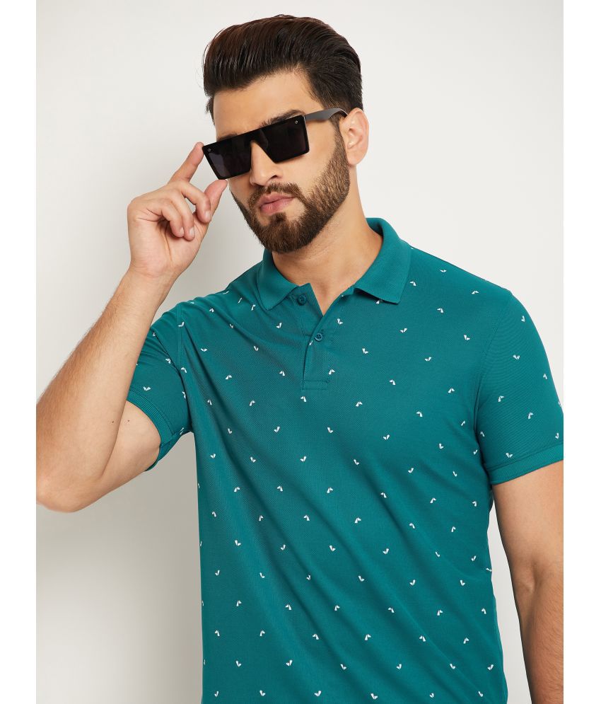     			OGEN - Teal Blue Cotton Blend Regular Fit Men's Polo T Shirt ( Pack of 1 )