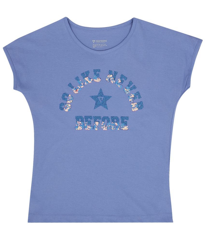     			Proteens - Blue Cotton Girls T-Shirt ( Pack of 1 )