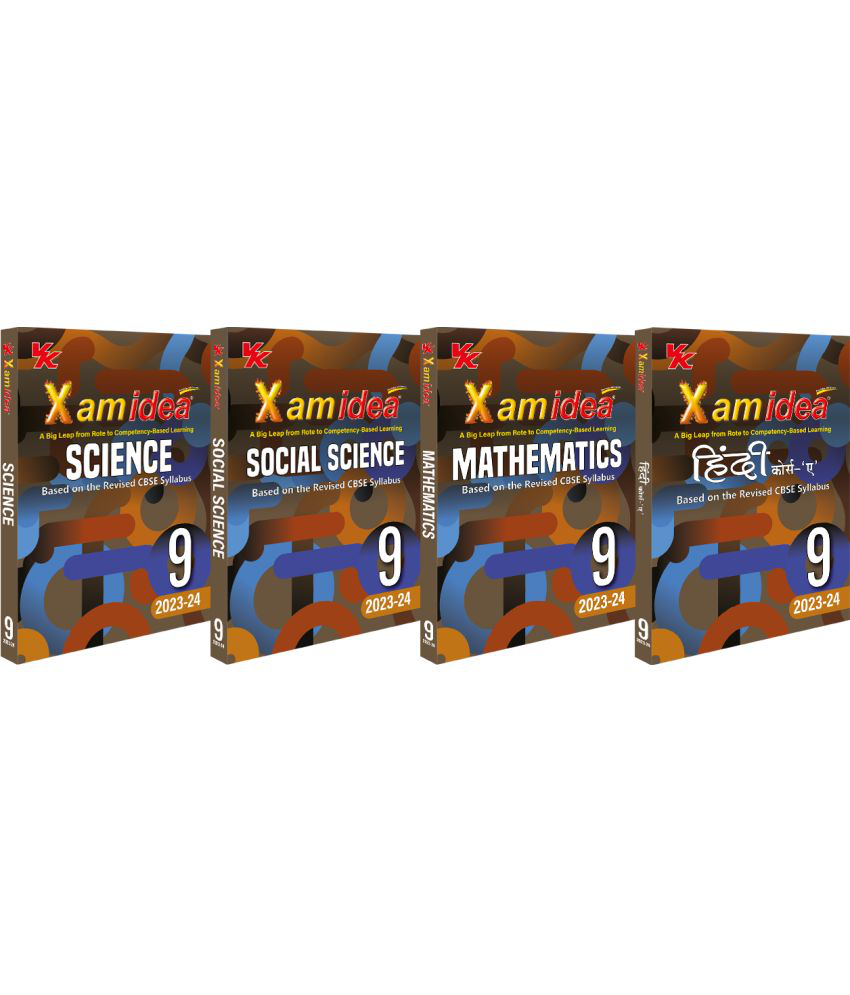     			Xam idea Bundle Set of 4 (Science, Social Science, Mathematics & Hindi A) Class 9 Book | CBSE | Chapterwise Question Bank |  2023-24 Exam