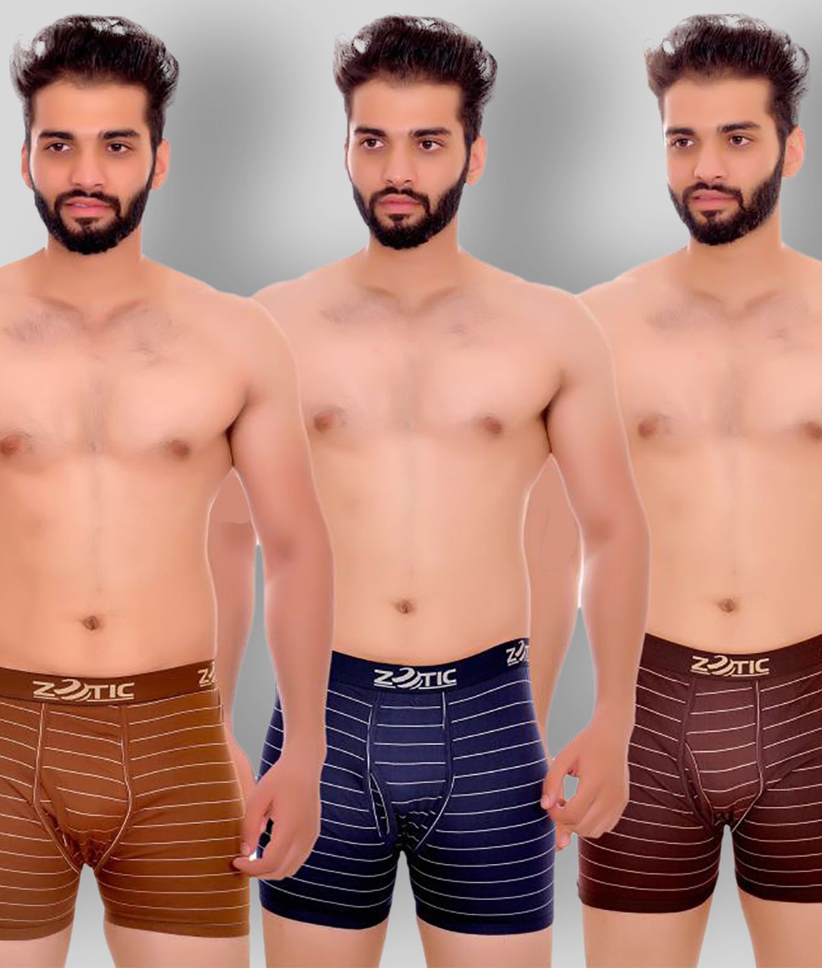     			ZOTIC Pack of 3 Cotton Men's Trunks ( Multicolor )