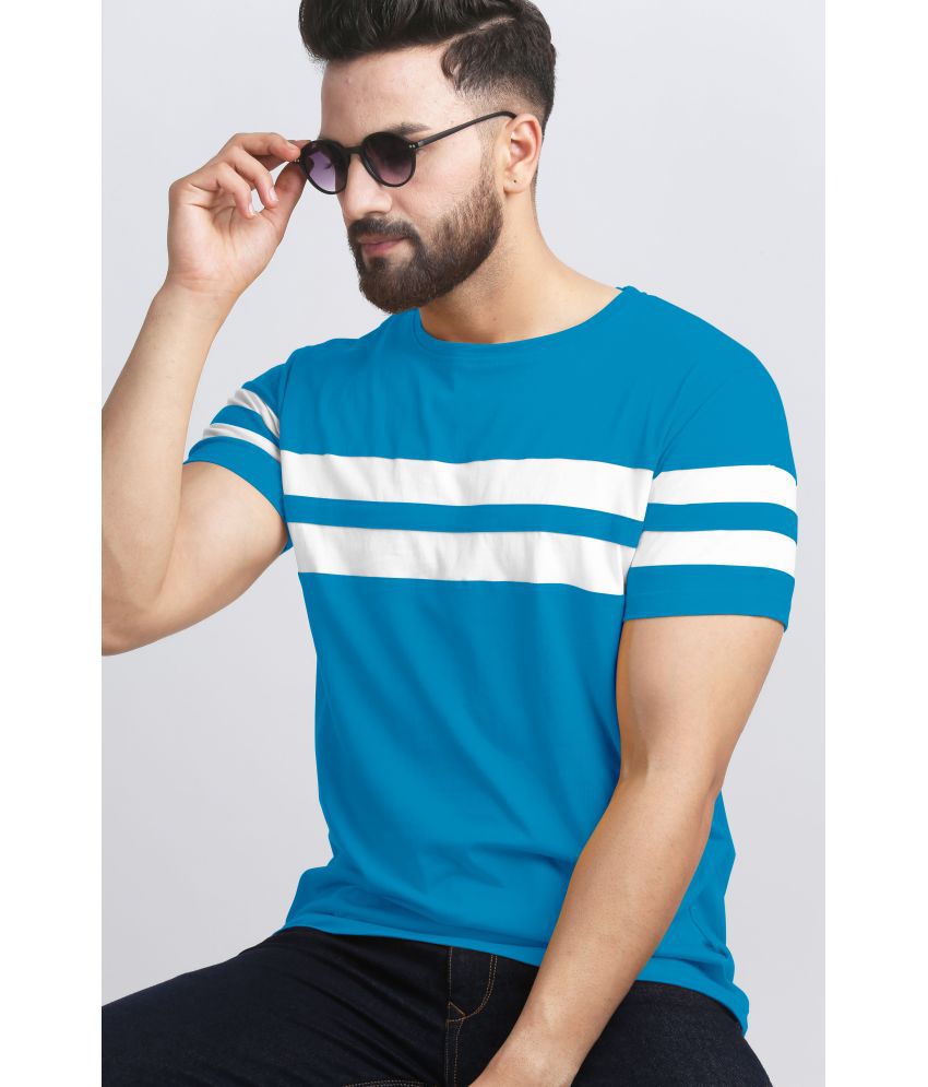     			AUSK - Blue Cotton Blend Regular Fit Men's T-Shirt ( Pack of 1 )