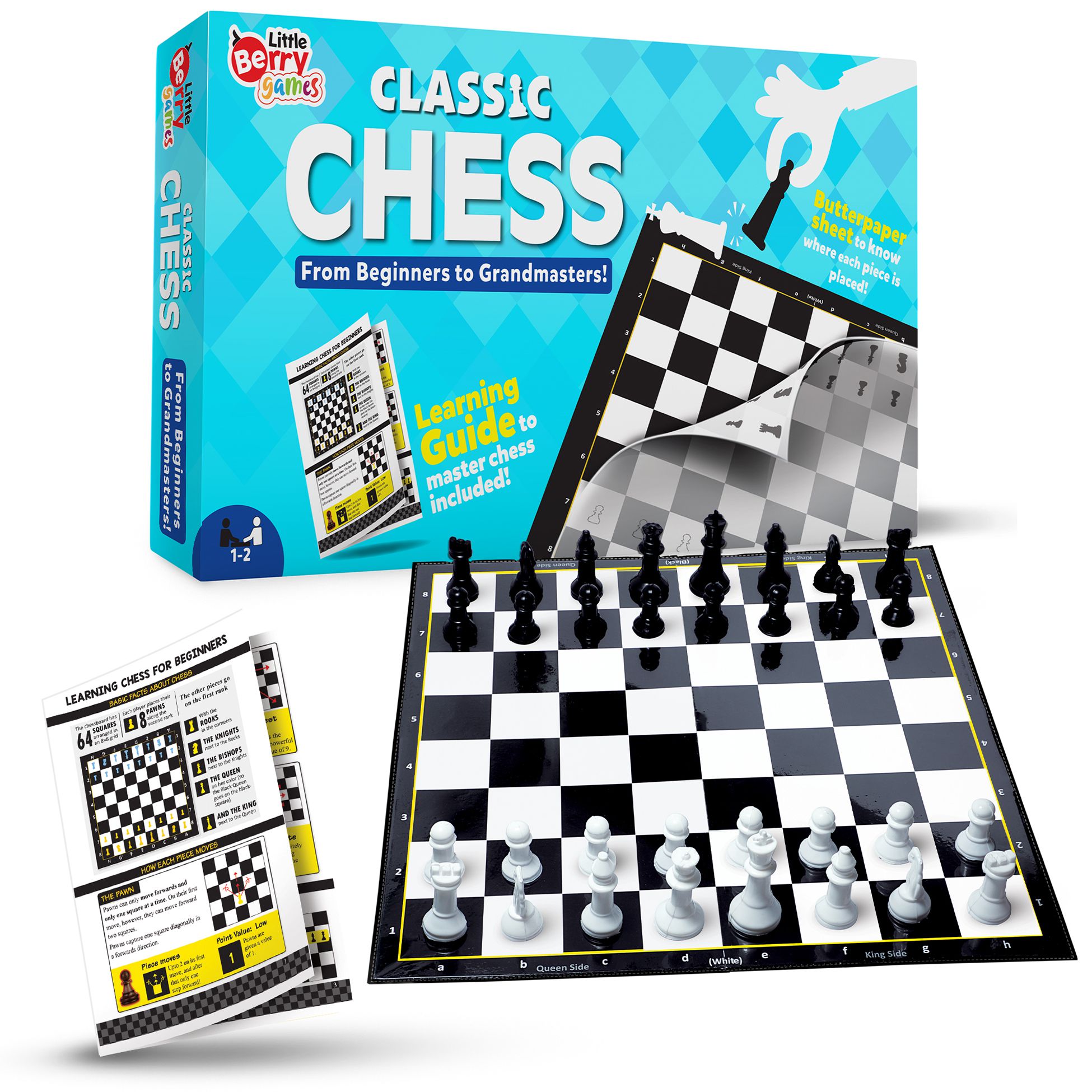     			Classic Chess Board Game for Kids & Adults- Beginner Chess Set with Chess Pieces